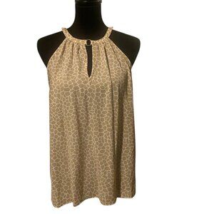 MICHAEL KORS GIRAFFE PRINT HALTER TOP